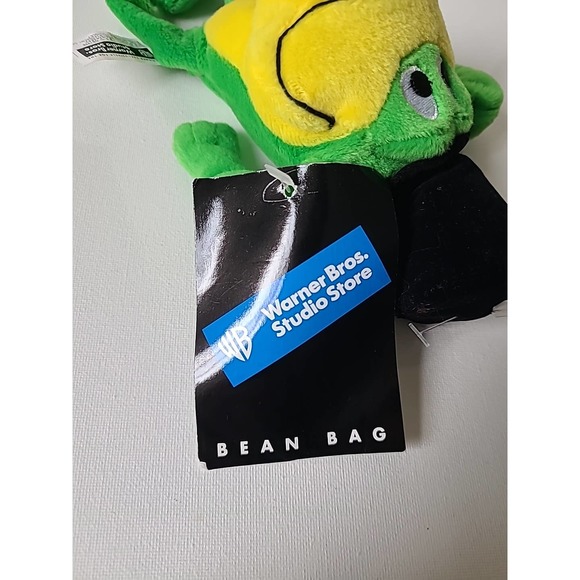VTG Warner Bros Studio Store MJ Michigan Jose Frog Bean Bag Stuffed Plush 1998 - Picture 4 of 4